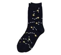 JOE COOL Unisex Cotton & Spandex Socks with Bright Constellation Design in Black