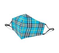 JOE COOL Unisex Cotton Tartan Face Mask with Adjustable Ear Loops