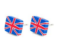 JOE COOL Unisex Fimo Stud Earrings Union Jack Flag Design