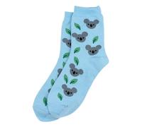 JOE COOL Women’s Cute Koala Cotton Socks - Fun Animal Print Novelty Socks for Ladies & Young Men, Light Blue, One Size (UK 4-7, EU 37-40), Breathable & Stretchy Cotton Blend