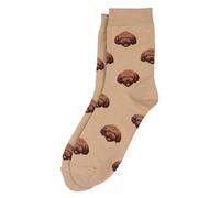 JOE COOL Womens Cotton Spandex Socks, Mini Labrador Dogs in Beige and Brown, Stretchy Novelty Gift Idea