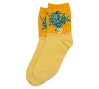 JOE COOL Womens Cotton Spandex Socks Van Gogh-Inspired Yellow Iris Design