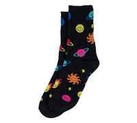 JOE COOL Womens Cotton & Spandex Socks with Smiley Cosmos Design in Multicolour