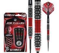 WINMAU Joe Cullen Rockstar Series RS 1.0 24 Gram Professional Steeltip Tungsten Darts Set with Flights and Shafts (stems)