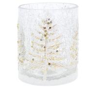Joe Davies Christmas Crackle Tealight Holder Large White Tree Joe Davies White