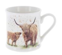 Joe Davies Fine China Boxed Mug - Bree Merryn Happy Highland Design - Cute Animal Themed Gift for Him/Her