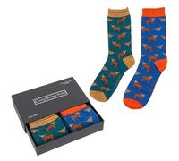 Joe Davies Men’s Highland Cow Bamboo Socks Set - Premium Gift Boxed Sock Duo
