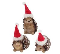 Joe Davies Pine Cone Hedgehog Decoration - Happy Christmas Hedgehog With a Hat - Cute Holiday Accessory for the Home