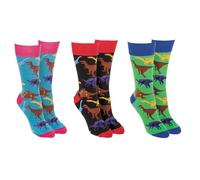 Joe Davies Sock Society Fun & Cute Collection of Funky & Fun Socks - Space, Rainbows, Dinosaurs & More! (UK, Alpha, One Size, Regular, Regular, Dinosaur)