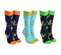 Joe Davies Sock Society Nature Collection of Funky and Fun Socks - Bee's, Owls, Frogs, Dragonfly & More! (UK, Alpha, One Size, Regular, Regular, Frog)