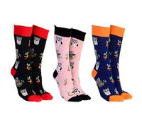 Joe Davies Sock Society Nature Collection of Funky and Fun Socks - Bee's, Owls, Frogs, Dragonfly & More! (UK, Alpha, One Size, Regular, Regular, Owl)