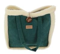 Joe Davies Teal Corduroy and Faux Sheepskin Bag by Equilibrium