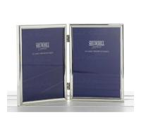 Joe Davis Silver Double Portrait Photo Picture Frame. Ideal for Birthdays, Christmas, Anniversary and Mothers Day Picture Gift