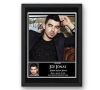 Joe Jonas Signed Autograph Print Poster Black Framed Mounted Wall Art (10x12) Actor Artwork for Home & Office Decor Gift