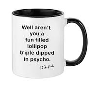 Joe Kenda Mug, Lollipop Psycho Gift Idea for Classic Homicide Detective Joe Kenda Fans Birthday, Christmas Mug, Coffee, Tea 11oz Inside Coloured Ceramic Mug. (Black)