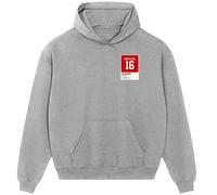 Joe Montana 16 Jersey Frame Men's Hoodie - Gray / S