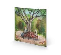 Joe Ramm A Roundabout Conversation Square Print Green/brown/red (30Cm X 30Cm)