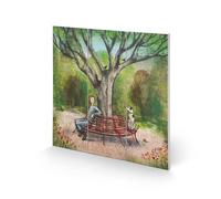 Joe Ramm A Roundabout Conversation Square Print Green/brown/red (30Cm X 30Cm)