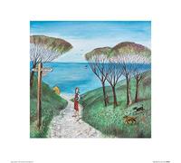 Joe Ramm (Beach Path Art Print, Multi Coloured, 40 x 40cm