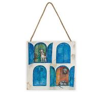 Joe Ramm Cat Nap Wooden Plaque White/blue (One Size)