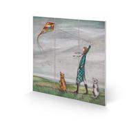 Joe Ramm Dancing In The Wind Square Wood Print Multicoloured (30Cm X 30Cm)