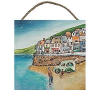 Joe Ramm EMB10806 Cornish Wooden Wall Art, Multi-Colour, 20 x 20 cm