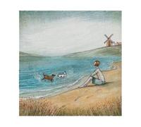 Joe Ramm High Jinks Print Blue/brown/white (30Cm X 30Cm)