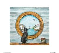 Joe Ramm (Porthole Art Print, Multi-Colour, 40 x 40cm