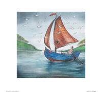 Joe Ramm (Sea Dog Art Print, Multi Coloured, 40 x 40cm