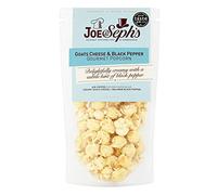 Joe & Seph’s Goats’ Cheese & Black Pepper Popcorn (4x65g) | 1-Star Great Taste Award Winner | Handcrafted Air-Popped Treat | Ideal for Gatherings | Multipack Bags | Savoury Cheese Seasoning