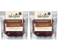 Joe & Sephs Belgian Chocolate Popcorn Snack Bag, Handmade in UK, Suitable for Vegetarians, Gluten Free, Air-Popped, Movie Night in, 32 g (Pack of 2)