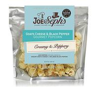 Joe & Seph's Goats Cheese & Black Pepper Popcorn Snack Pack - 1 x 32g Bag | Handmade in UK | Gluten Free | Air-popped | On the go snack - 1x 32g