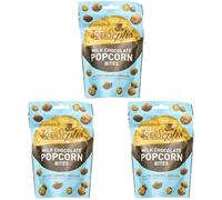 Joe & Seph's Milk Chocolate Popcorn Bites 63g | Crunchy popcorn, with a soft chewy centre, encased in smooth Milk Chocolate | For Everyday Snacking (Pack of 3)