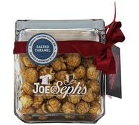 Joe & Seph's Salted Caramel Popcorn (1x120g) Square Jar, 2 Star Great Taste Award, Gourmet Popcorn, Air-Popped Popcorn, Popcorn Bag, on the go Snack, Popcorn for a Party, Sweet Popcorn