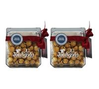 Joe & Seph's Salted Caramel Popcorn (1x120g) Square Jar, 2 Star Great Taste Award, Gourmet Popcorn, Air-Popped Popcorn, Popcorn Bag, on the go Snack, Popcorn for a Party, Sweet Popcorn (Pack of 2)