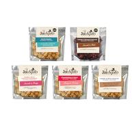 Joe & Seph's Summer Popcorn Tasting Selection (5x 30g), Salted Caramel, Caramel & Belgian Chocolate, Caramel, White Chocolate & Raspberry, Strawberries & Cream, Caramel & White Chocolate
