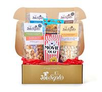 Joe & Sephs Ultimate Night in Popcorn Gift Box | Filled with Chocolate Popcorn Bites, Gourmet Popcorn and a Movie Trivia Quiz | Gluten Free | Film Night Snacks | After Dinner Games