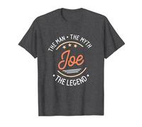 Joe The Man The Myth The Legend T-Shirt, Men, Dark Heather Grey, X-Large