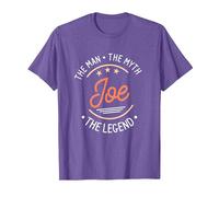 Joe The Man The Myth The Legend T-Shirt, Men, Purple Heather, X-Large