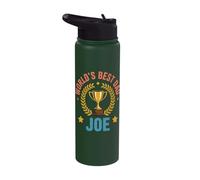 Joe World's Best Dad Fathers Day Birthday Stainless Steel Insulated Water Bottle