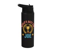 Joe World's Best Dad Fathers Day Birthday Stainless Steel Insulated Water Bottle