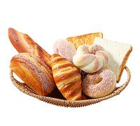 Joeabor 8pcs Artificial Bread Set - Decoration for Home and Kitchen - Realistic, Fake Food for Display - Creative Staging Props - Includes Faux Croissant, Dessert, Baguette and Toast