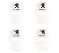 JOEBO 4PCS Car Door Lock Cover Door Latch Cover For Peugeot 1007 104 106 107 108 2008 204 205 206 207 208 3008 301 304 305 306 Lock Covers Stainless Steel,White