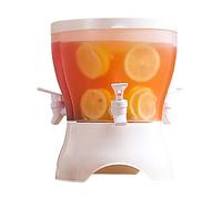 JOEBO Beverage Drink Dispenser, 3-Compartment Drink Storage Container Drink Dispenser with 3 Spigots and 3 Storage Compartments, Cold Drink Bucket Water Container, 5.5L/200