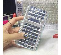 JOEBO Bling Lighter Cigarette Case - Luxury Electric USB Rechargeable Coil Safety Windproof Flameless Mini Slim and Portable Cigar Holder Pocket Box Glitter Rhinestone Crystal,D/43 (Color : Clear)