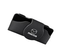 JOEBO Car Glasses Case Auto Sun Visor Glasses Case Leather Sunglasses Holder For Mazda MX-3 MX-30 MX-5 MX-6 Premacy Proceed Protege Revue Roadster Rustler,Black