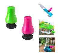 Joedipal 2PCS Magnetic Spot Scrubber, Bong Cleaner Precision Scrubber Aquarium Glass Magnet Cleaning Brush, Scratch-Free No-Slip for Fish Tank Vases Decanter, Green+rose Red (Joe-2-3)