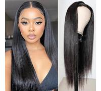JOEDIR LUX 4x4 Lace Front Wigs Human Hair 180% Density 10A Grade Brazilian Virgin Remy Straight Human Hair Lace Frontal Wigs for Black Women with Baby Hair Natural Black