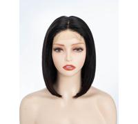 JOEDIR LUX 4x4 Lace Front Wigs Human Hair 180% Density 10A Grade Brazilian Virgin Remy Straight Human Hair Lace Frontal Wigs for Black Women with Baby Hair Natural Black