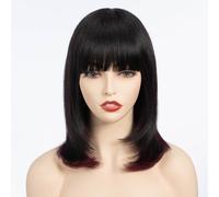 JOEDIR LUX Straight Wigs with Bangs Human Hair Wigs for Women None Lace Front Wigs 150% Density Brazilian Virgin Hair Glueless Machine Made Wig